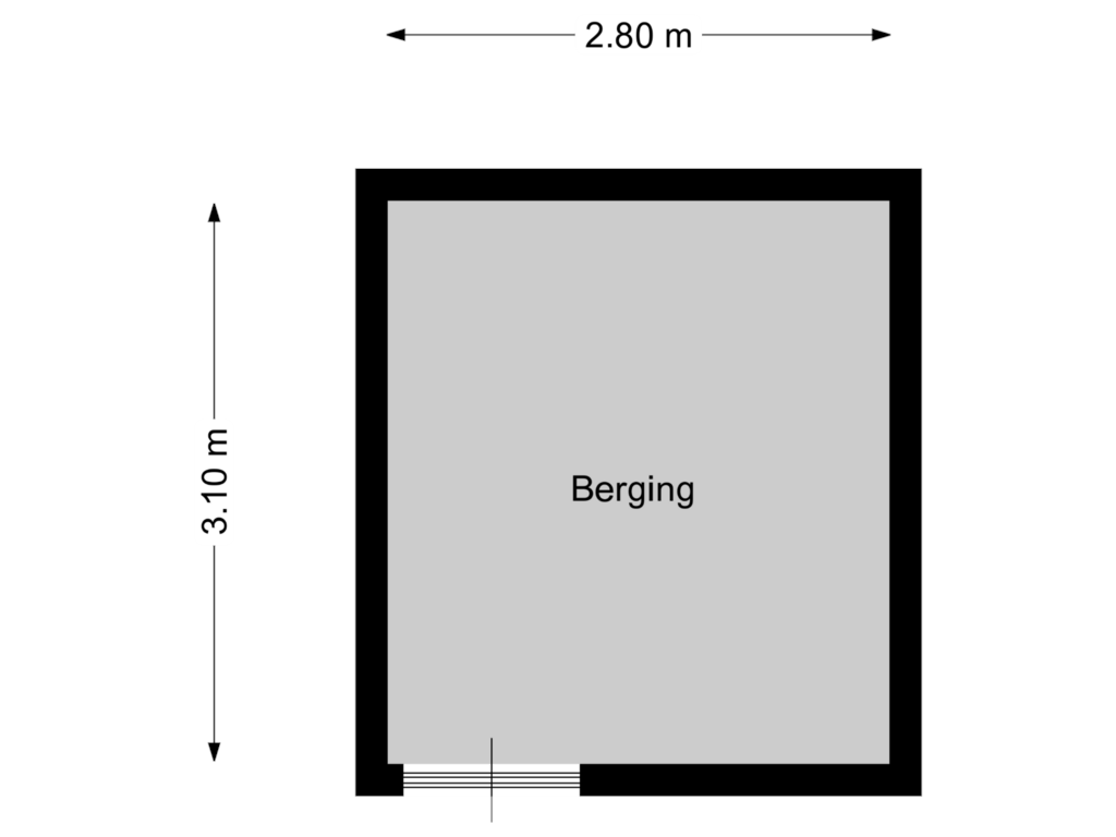 View floorplan of Berging of Heemraadweg 538