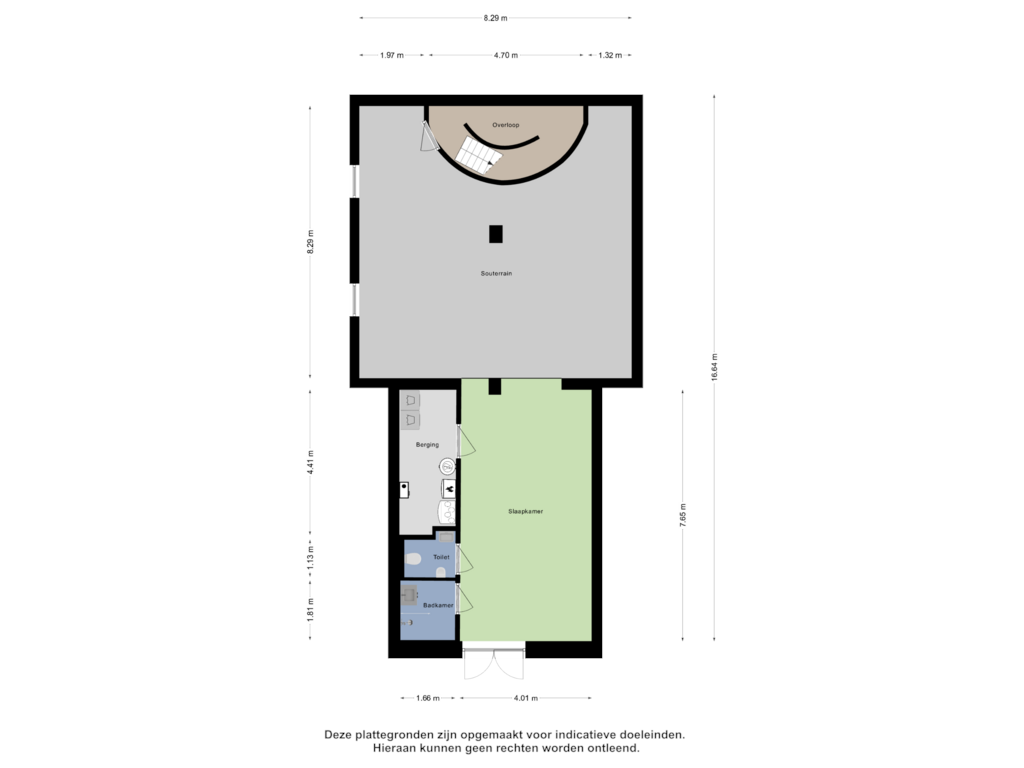 Bekijk plattegrond van Souterrain van Strijbosscheweg 24