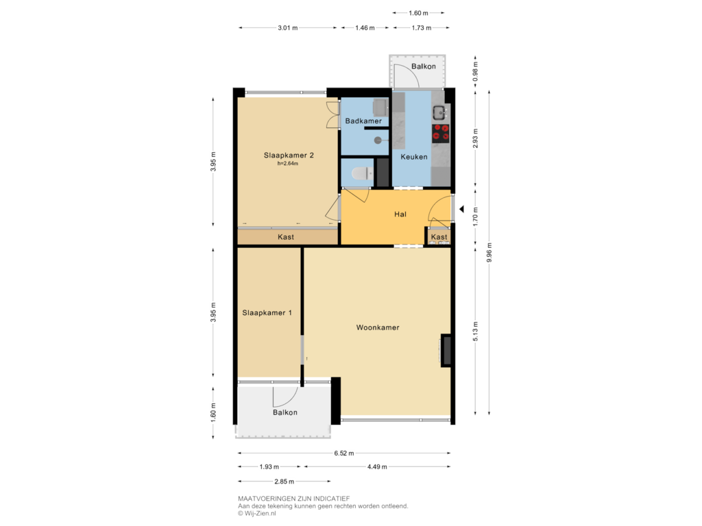 Bekijk plattegrond van APPARTEMENT van Meidoornsingel 105-B