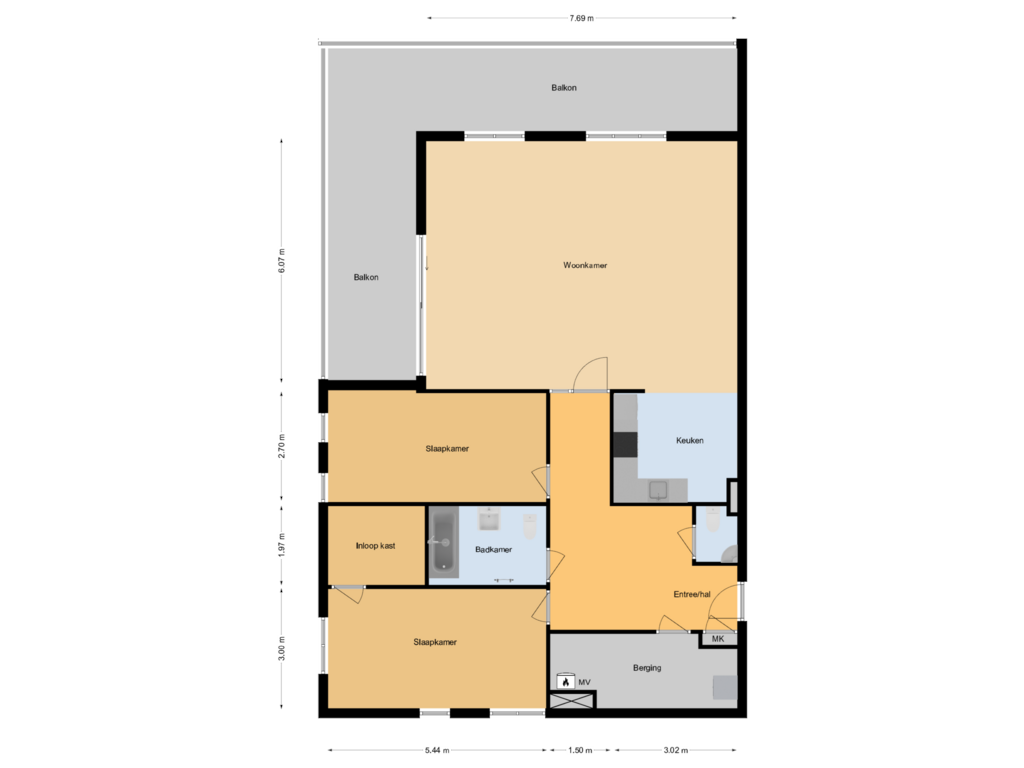 Bekijk plattegrond van Etage van Koningsmantelstraat 5