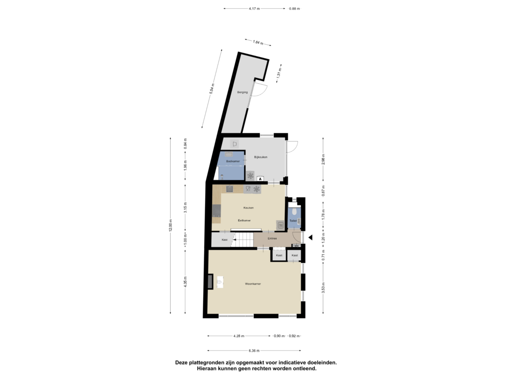 Bekijk plattegrond van Begane Grond van Oudelandseweg 32