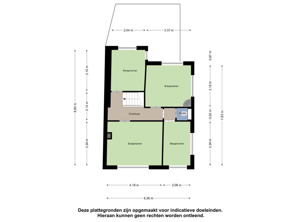 Bekijk plattegrond van Eerste Verdieping van Oudelandseweg 32