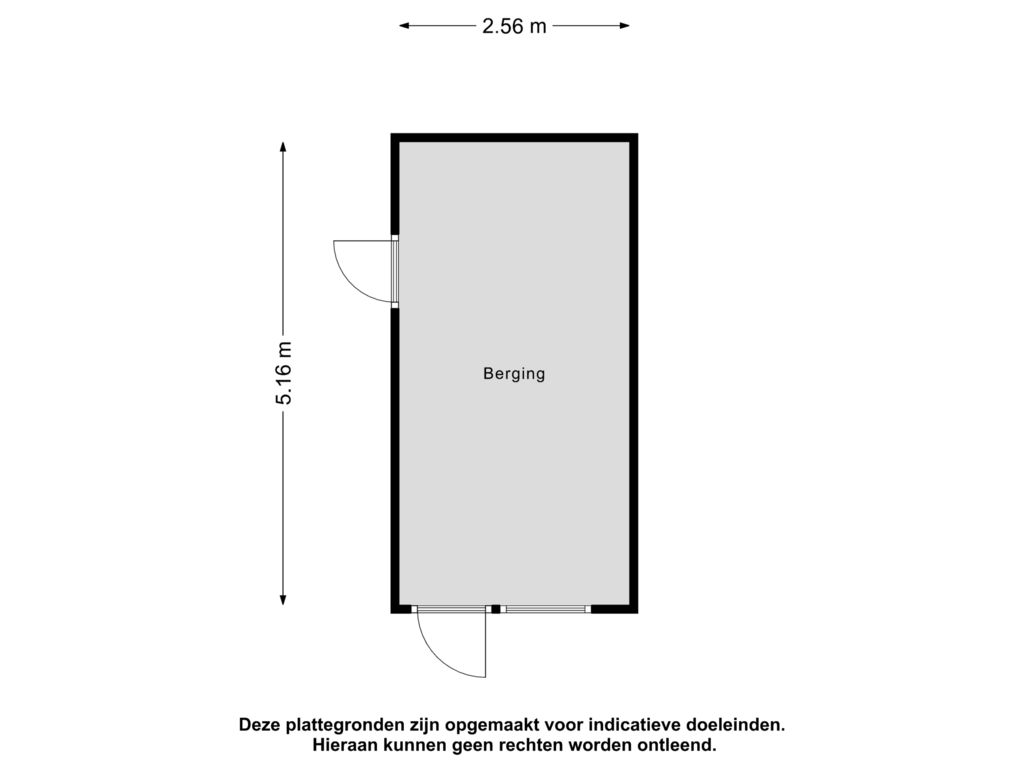 Bekijk plattegrond van Berging van Oudelandseweg 32