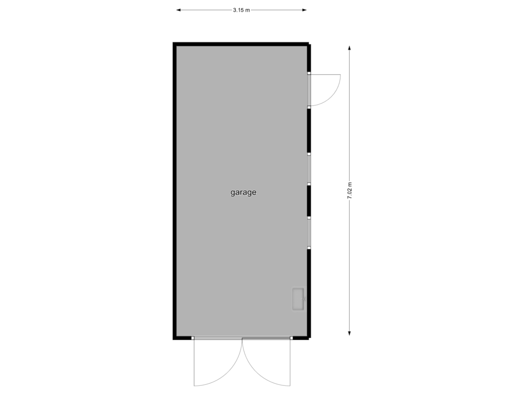 Bekijk plattegrond van garage van De Huisakker 38