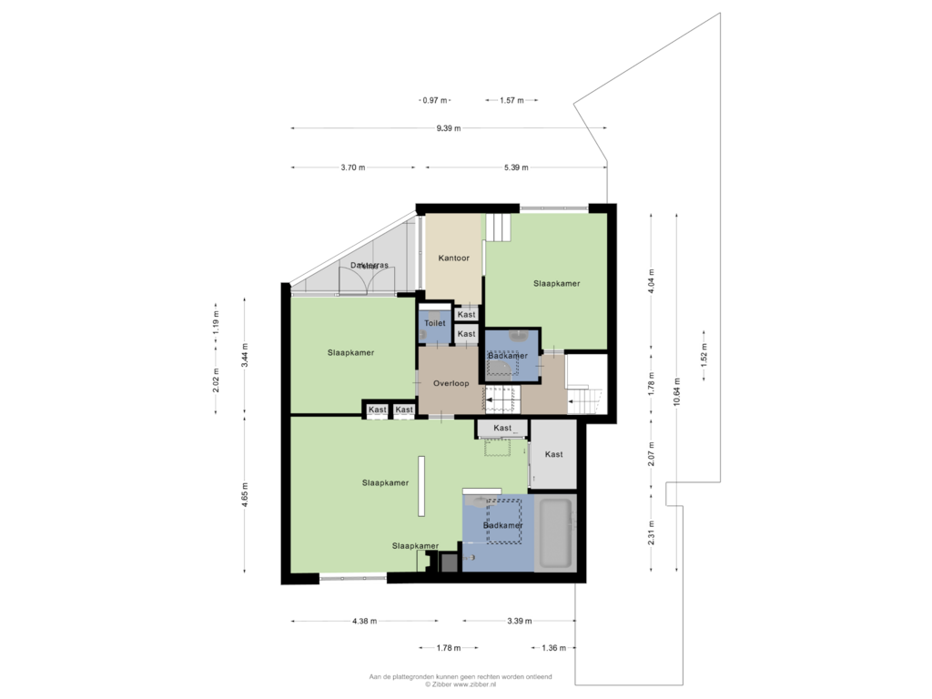 Bekijk plattegrond van Eerste Verdieping van Ter Wadding 52