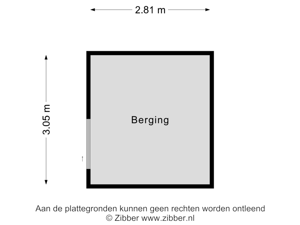 Bekijk plattegrond van Berging van Ter Wadding 52