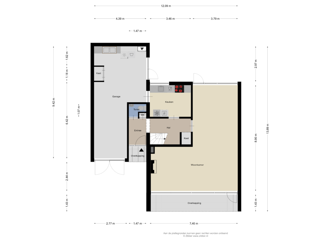 View floorplan of Begane Grond of Buiten Sociëteitstraat 6