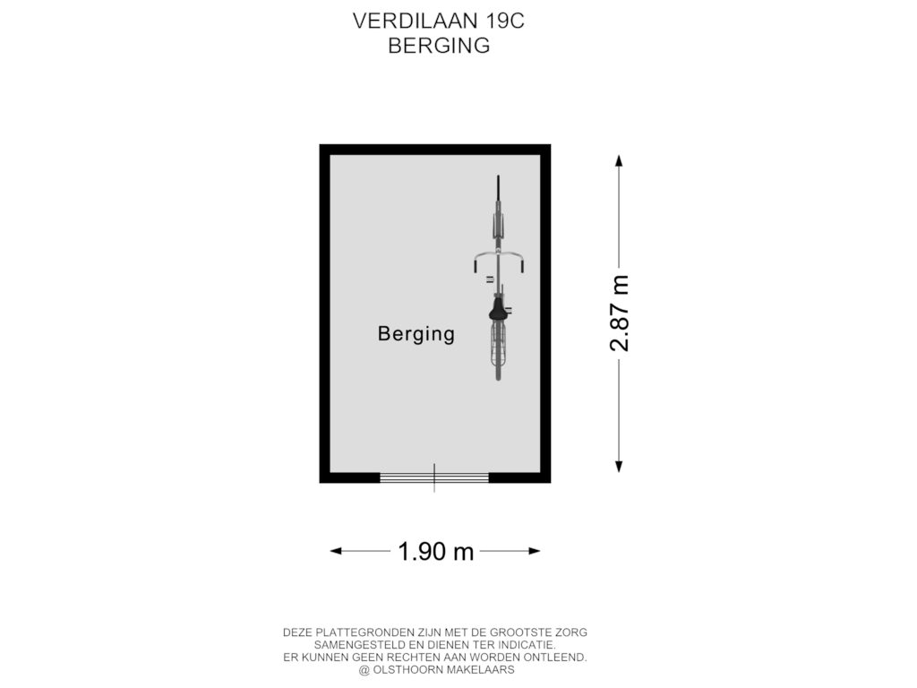 Bekijk plattegrond van bERGING van Verdilaan 19-C