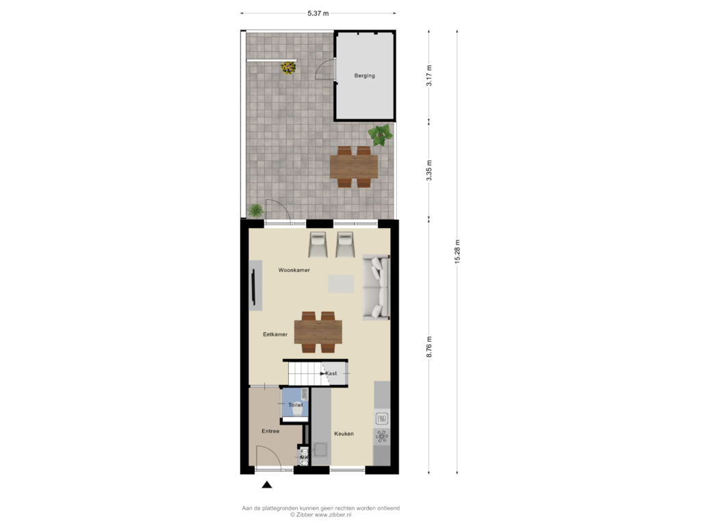 Bekijk plattegrond van Begane grond Tuin van Perikplein 77