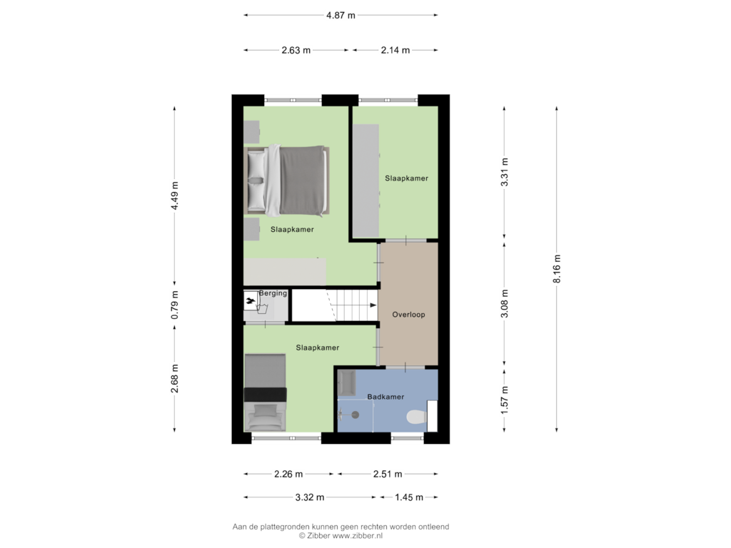 Bekijk plattegrond van Eerste Verdieping van Perikplein 77