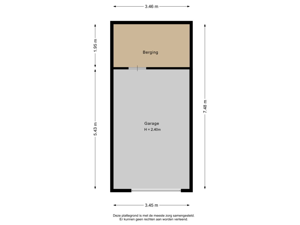 View floorplan of Garage of Maasboulevard 116