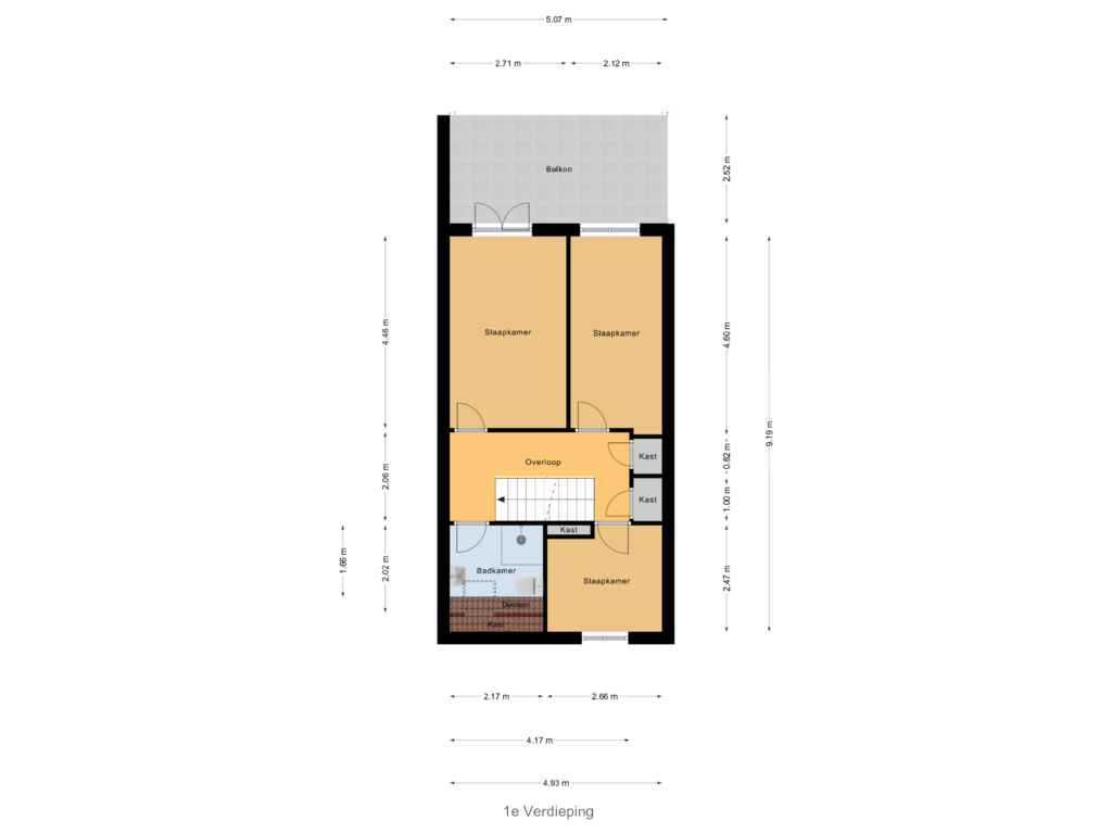 Bekijk plattegrond van 1e Verdieping van Castor 51