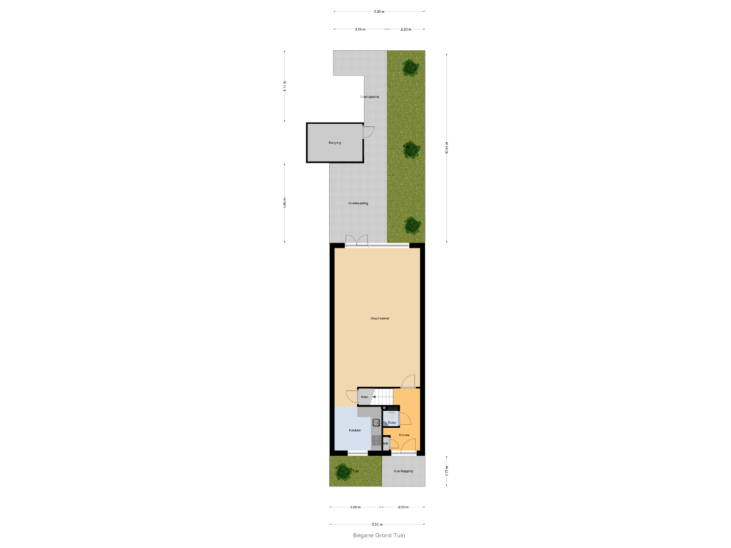 Bekijk plattegrond van Begane Grond Tuin van Castor 51