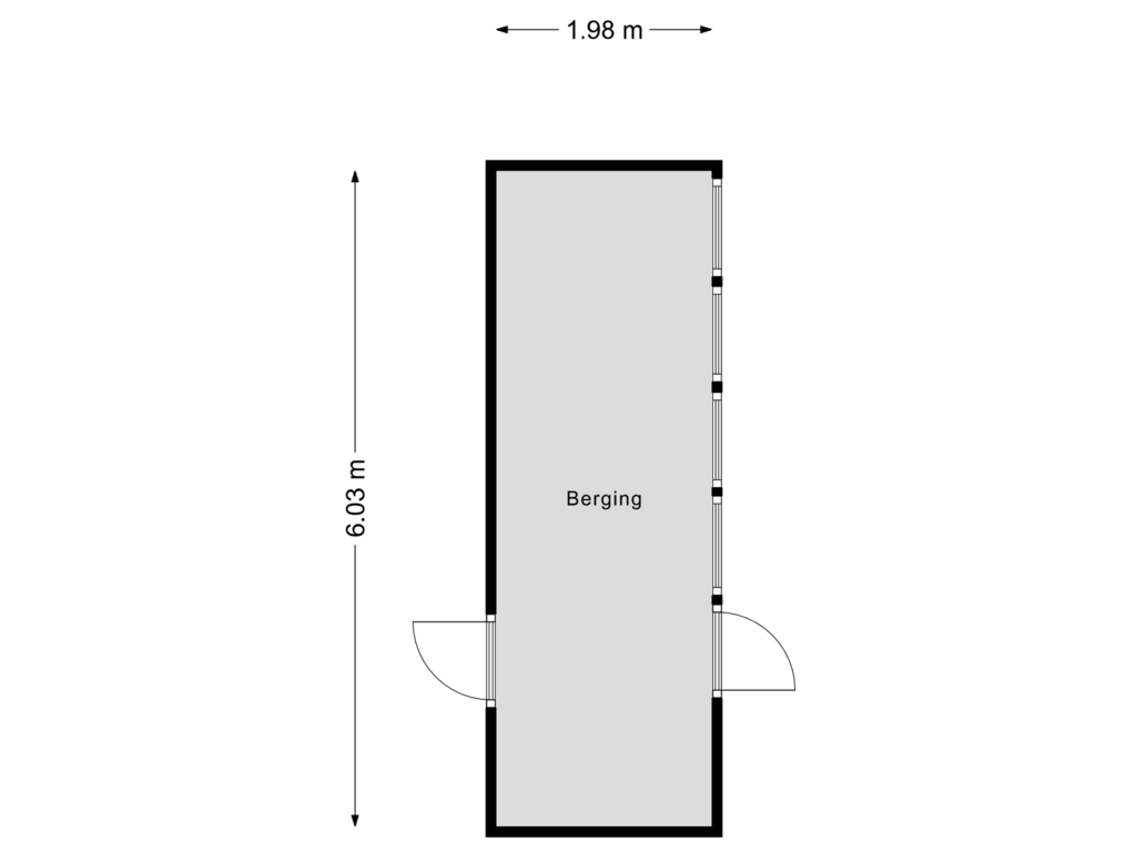 Bekijk plattegrond van Berging van De Huterstraat 18