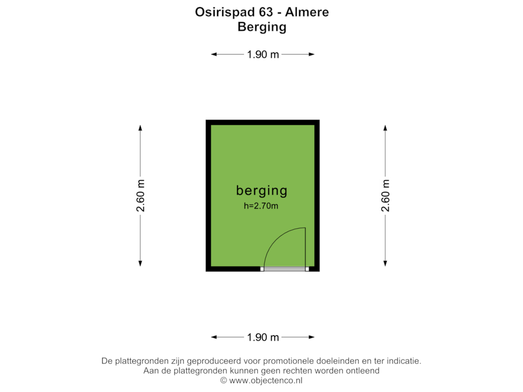 Bekijk plattegrond van Berging van Osirispad 63