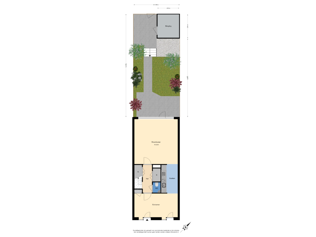 View floorplan of perceel of Nootdorpse Landingslaan 132