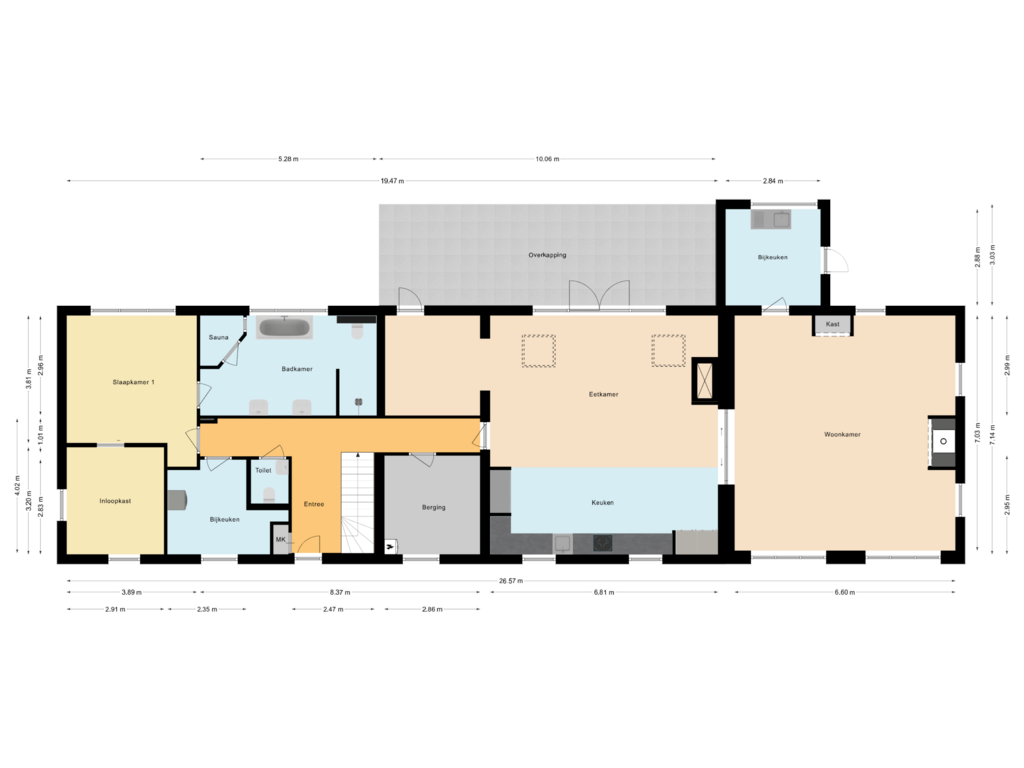 Bekijk plattegrond van Begane grond van Vresselse-Akkers 3