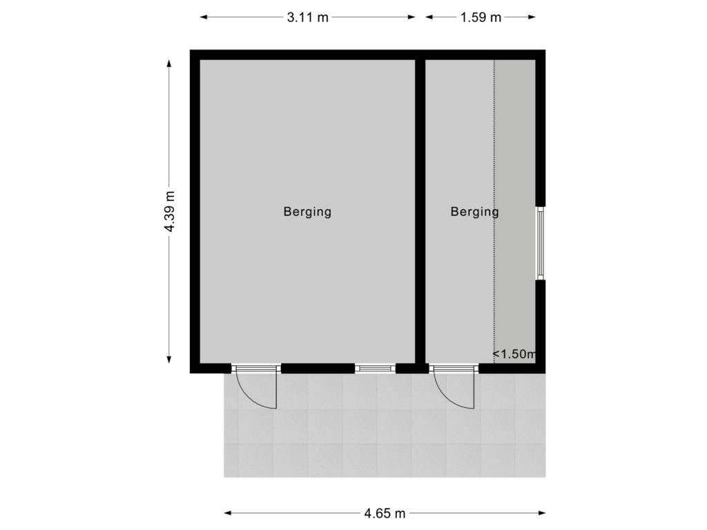 Bekijk plattegrond van Berging 2 van Vresselse-Akkers 3