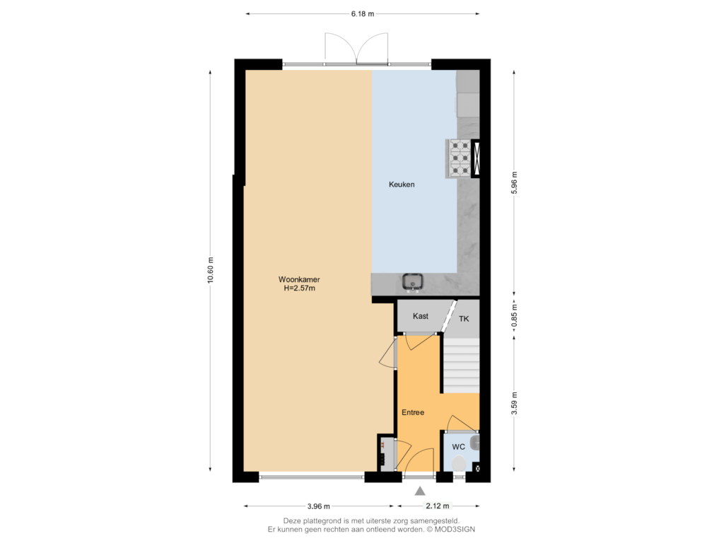 View floorplan of Begane Grond of Crijnssenstraat 18