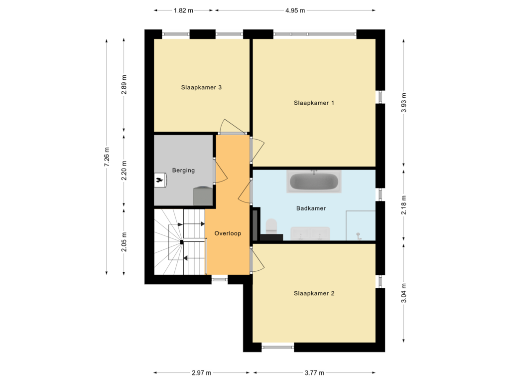 Bekijk plattegrond van Eerste Verdieping van Tegelzetter 33