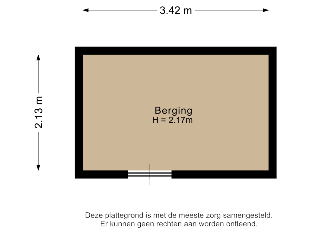 Bekijk plattegrond van Berging van Frits Zernikelaan 14