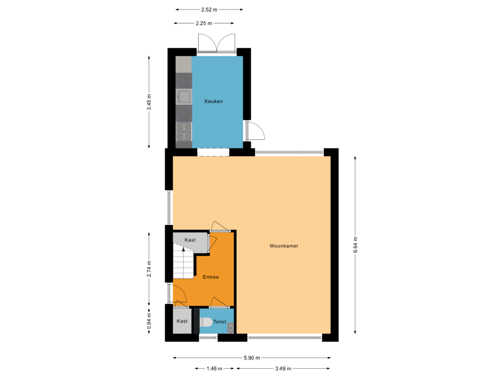 Bekijk plattegrond van Begane grond van Glorieux 40