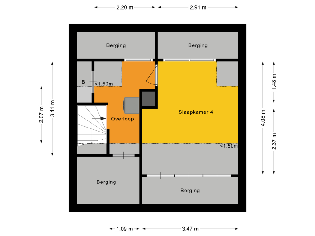 Bekijk plattegrond van Tweede verdieping van Glorieux 40