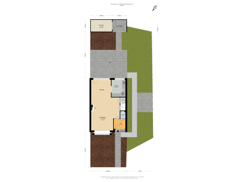 Bekijk plattegrond van Situatie van Vossenkamp 17