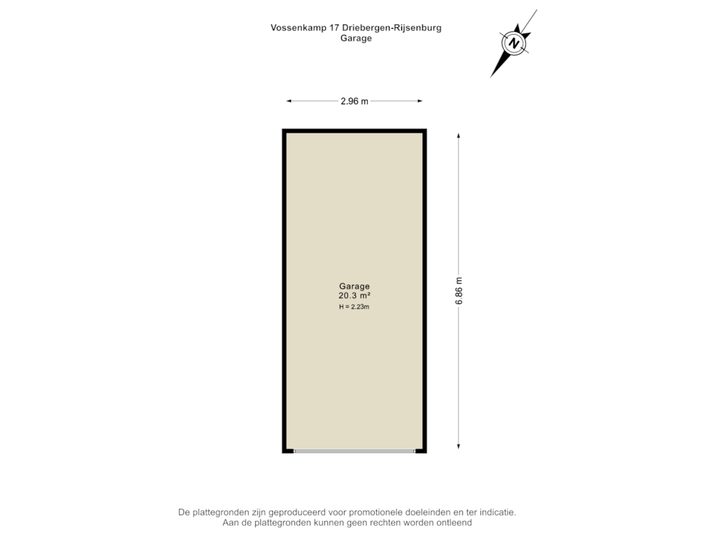 Bekijk plattegrond van Garage van Vossenkamp 17