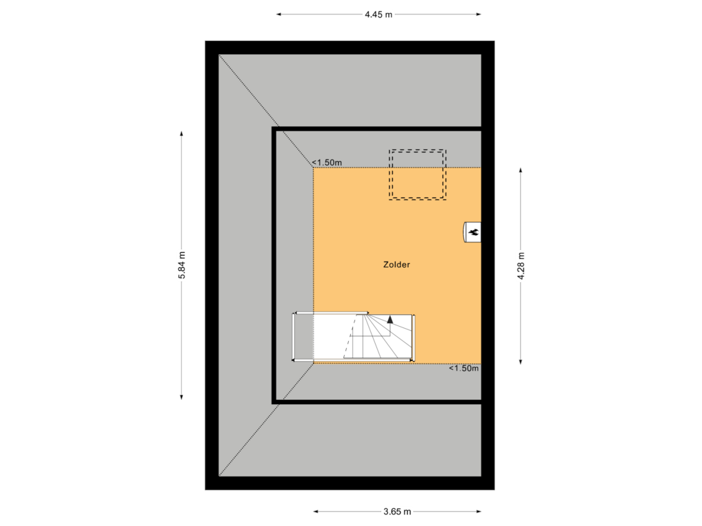 Bekijk plattegrond van Tweede verdieping van Mimosalaan 98