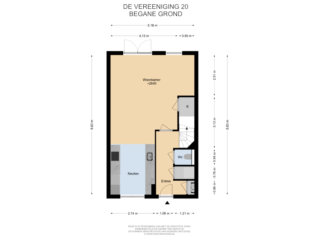 Bekijk plattegrond van Begane grond van De Vereeniging 20