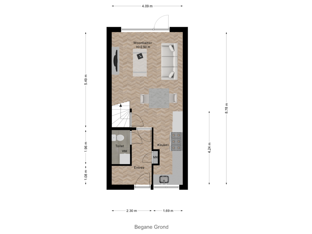 View floorplan of Begane Grond of Desdemonastraat 223