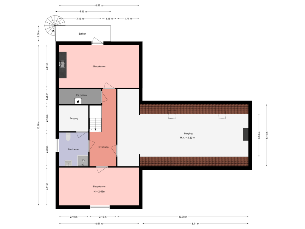 Bekijk plattegrond van 1e Verdieping van Boomgaardstraat 12