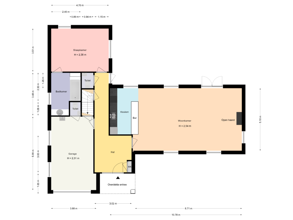 Bekijk plattegrond van Begane grond van Boomgaardstraat 12