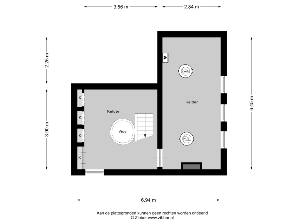 Bekijk plattegrond van Kelder van Napoleonsweg 72