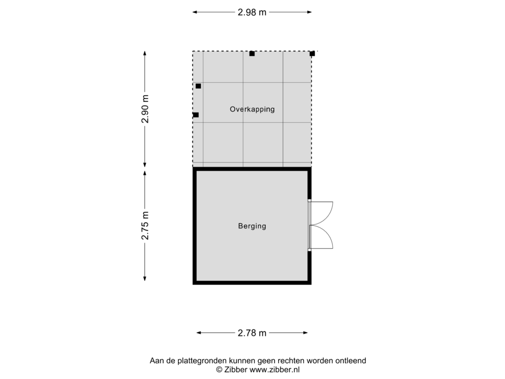 Bekijk plattegrond van Berging van Napoleonsweg 72