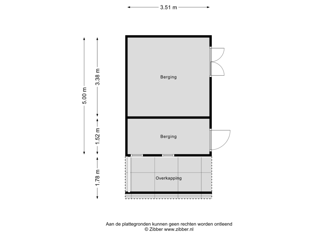 Bekijk plattegrond van Berging van Napoleonsweg 72