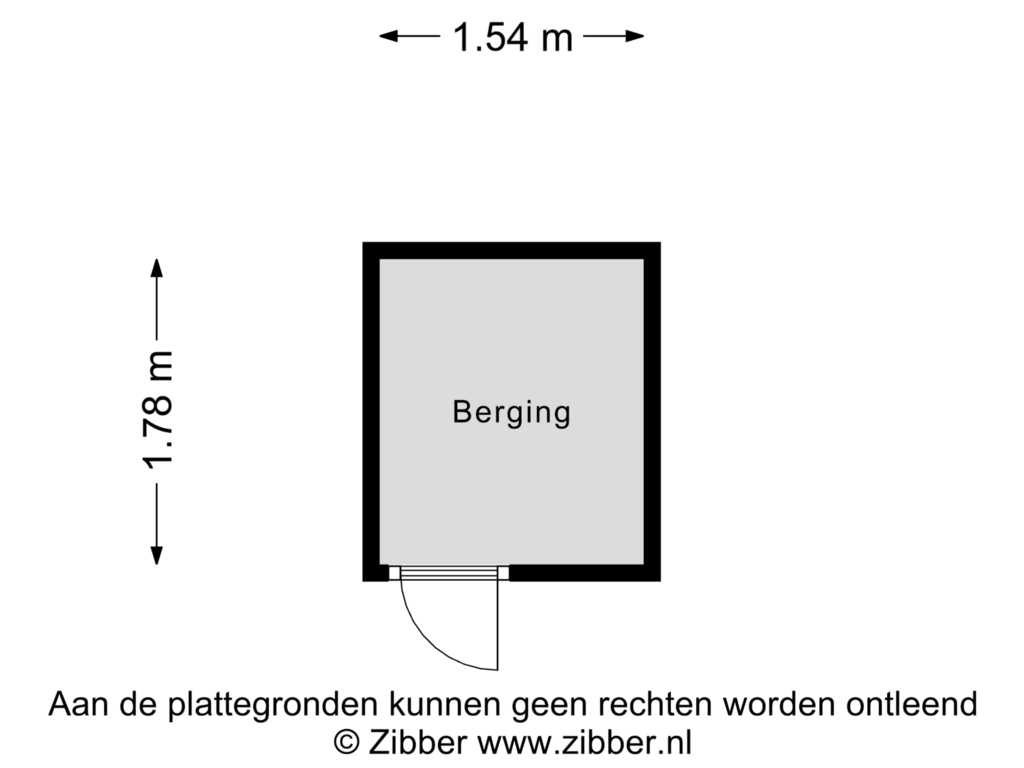 Bekijk plattegrond van Berging van Napoleonsweg 72