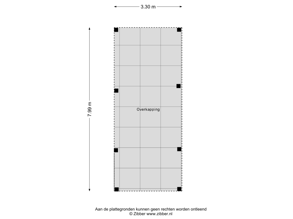 Bekijk plattegrond van Overkapping van Napoleonsweg 72