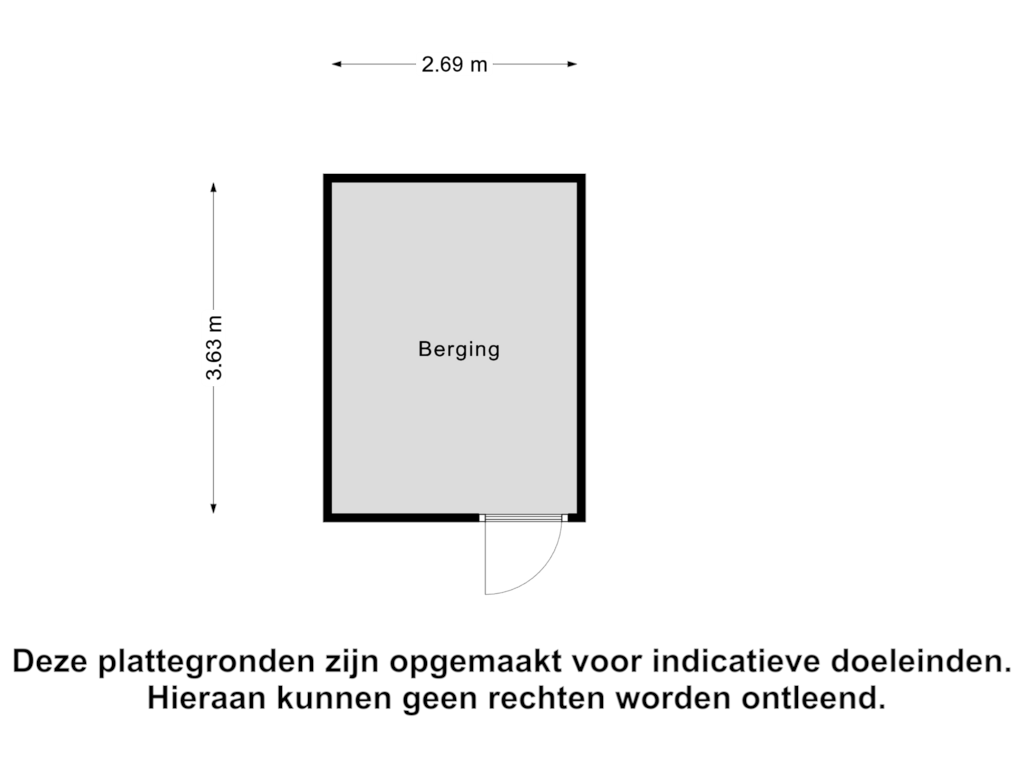 Bekijk plattegrond van Berging van Eendrachtstraat 32