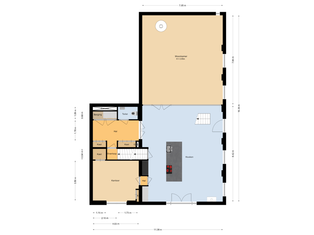 Bekijk plattegrond van Begane grond van Valkenaarstraat 25