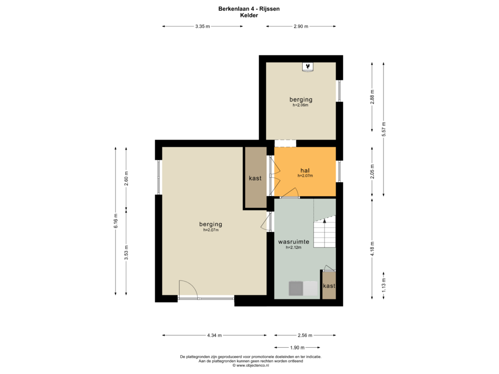 Bekijk plattegrond van KELDER van Berkenlaan 4