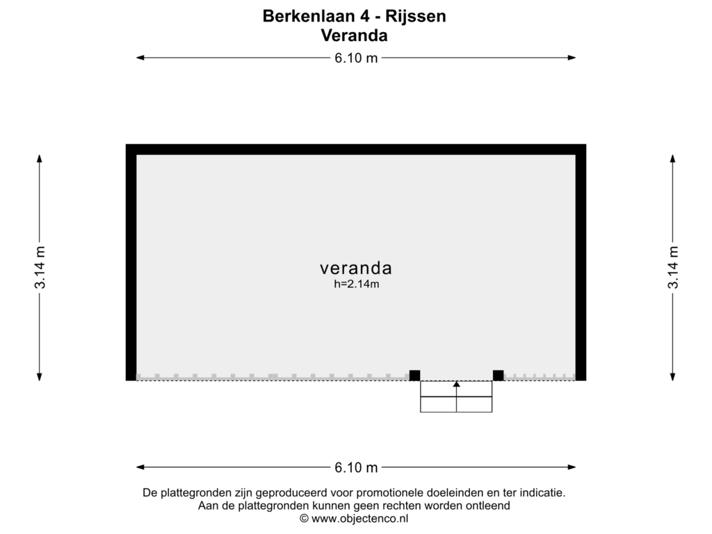 Bekijk plattegrond van VERANDA van Berkenlaan 4