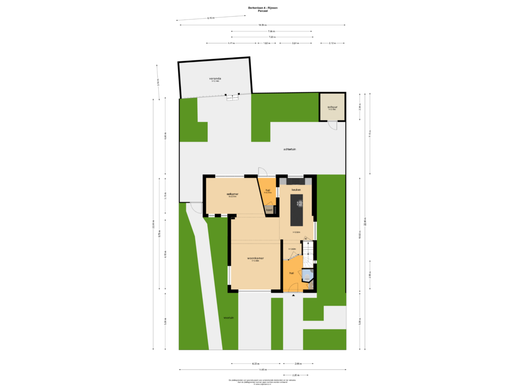 Bekijk plattegrond van PERCEEL van Berkenlaan 4