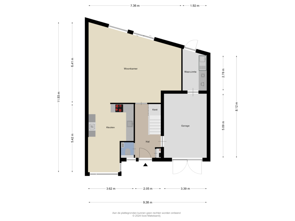 Bekijk plattegrond van Begane grond van Heuvelstraat 70-A