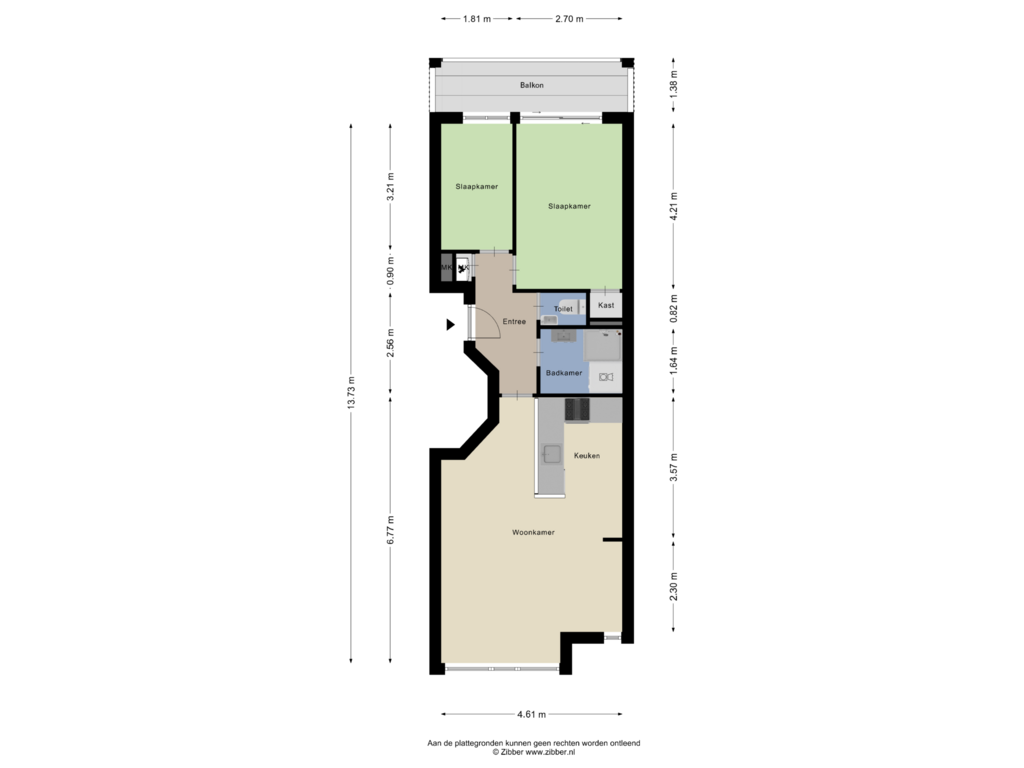 View floorplan of Appartement of Transvaalstraat 14-B