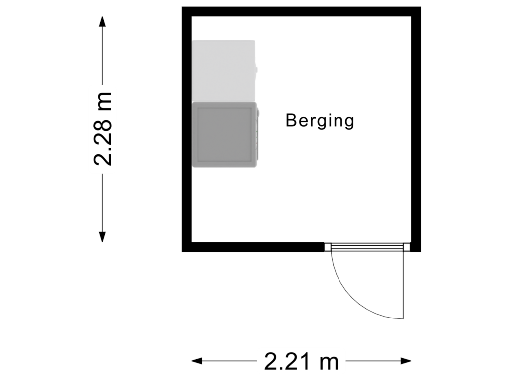 View floorplan of Berging1 of Stadhoudersweg 26-A