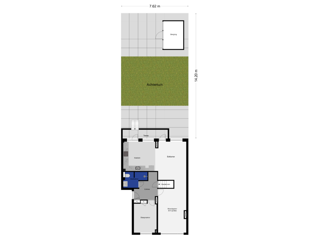 View floorplan of Situatie of Stadhoudersweg 26-A