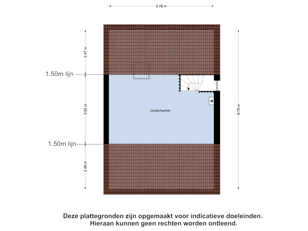 Bekijk plattegrond van Zolder van Schoudee 7