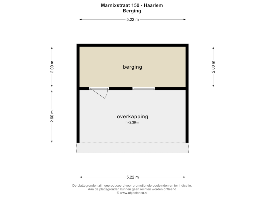 View floorplan of BERGING of Marnixstraat 150